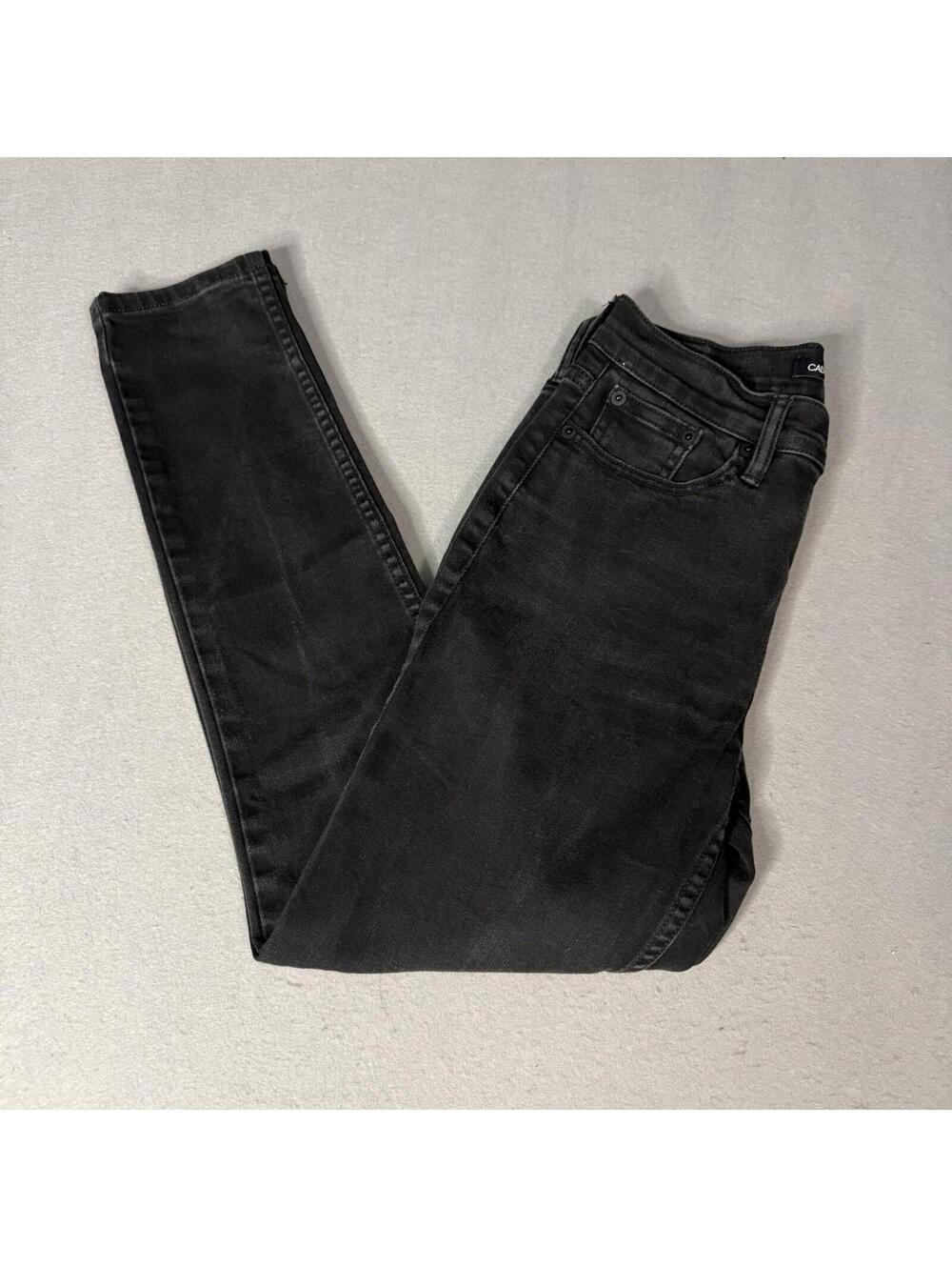 Calvin Klein Womens size‎ 4 black button fly high rise skinny jeans
